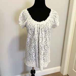 INC International Concepts Baby Doll Style Lace Top